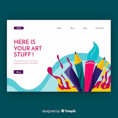 Landing Page Vector Template – Free Download