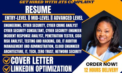 I Will Write Engineering CVs for Cyber Security, IoT Systems, Analysts, IT, Tech, and Developers