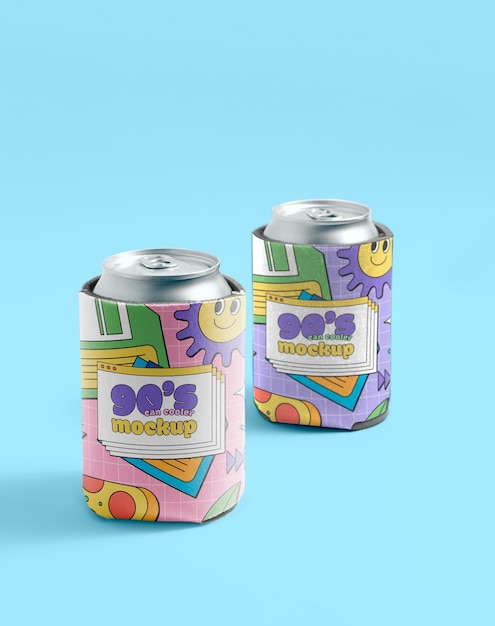 Beautiful Neoprene Can Cooler Mockup Design – Free Download