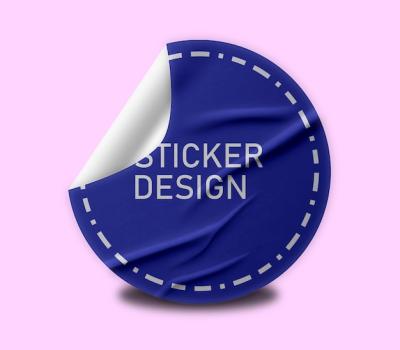 Round Sticker Mockup Design PSD – Free to Download