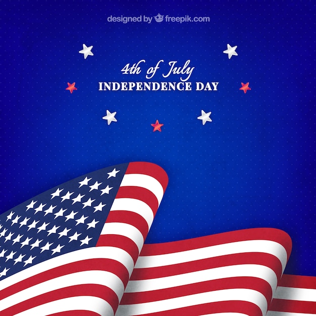 Independence Day American Flag and Stars – Free Download