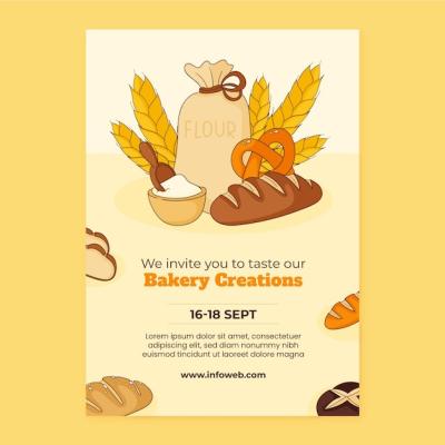 Bakery Products Poster Template – Free Download for Stunning Designs