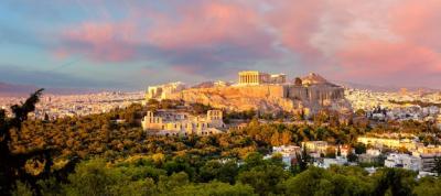 The Acropolis of Athens with Parthenon Temple at Sunset – Free to Download Stock Photo