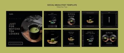 Matcha Tea Social Media Post Template – Free Download