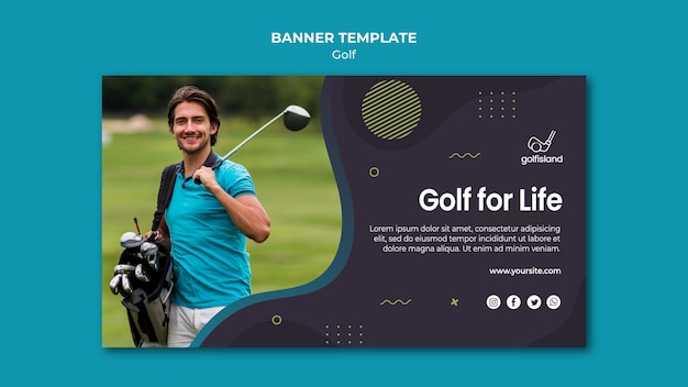 Golf for Life Banner Template Design – Free Download