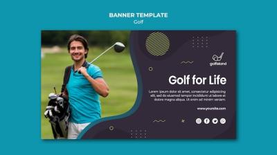 Golf for Life Banner Template Design – Free Download