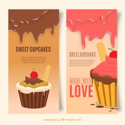 Flat Style Bakery Banners – Free Download, Free Stock Photo