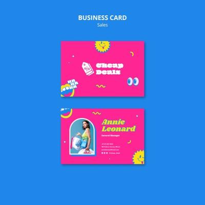 Sale Discount Business Card Template – Free Download