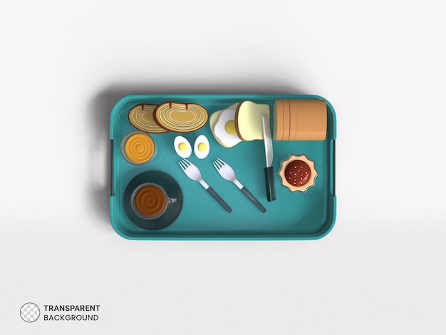 Breakfast Item Icon – 3D Render Illustration for PSD Templates | Free Download