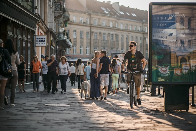 Man Riding Bike in Street – Free Stock Photo for Download