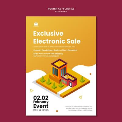 E-commerce Poster Template – Free to Download, Free Stock Photo