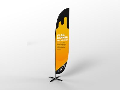 Realistic Vertical Banner Mockup for Advertising and Branding Campaigns – Free Download