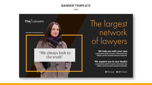 Law Template Banner Design – Free Download