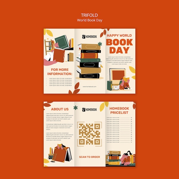 World Book Day Celebration Trifold Banner – Free Download