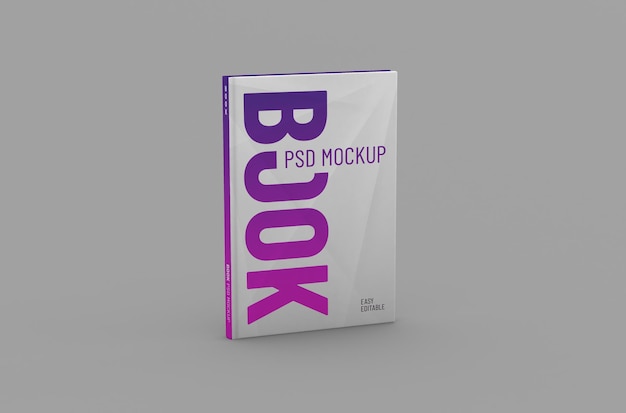 Realistic Thin Hard Cover Book Mockup on a Clean Background – Free Download