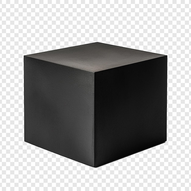 Studio Shot of a Black Brown Box Isolated on Transparent Background – Free to Download