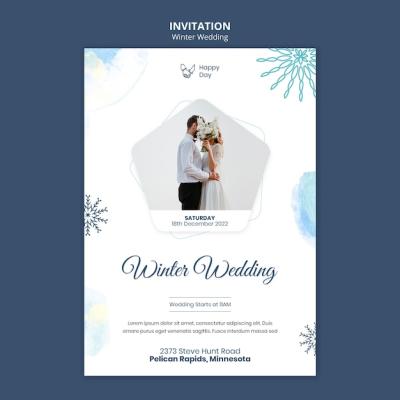 Flat Design Wedding Template – Free to Download