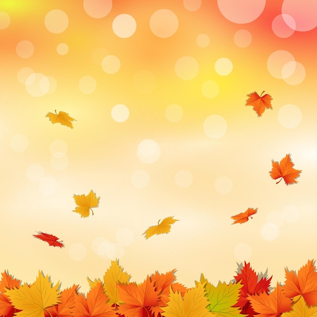 Cartoon Autumn Leaves Background – Free Download