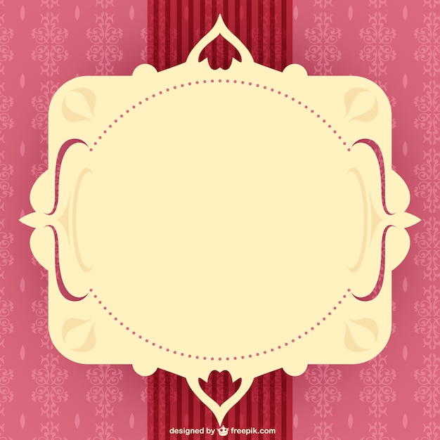 Ornamental Frame in Red and Pink Tones – Free to Download