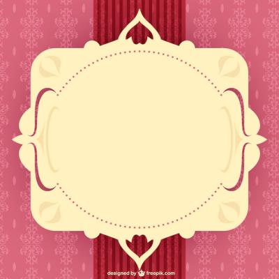 Ornamental Frame in Red and Pink Tones – Free to Download