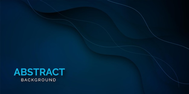 Royal Blue Business Abstract Banner Background with Fluid Gradient Wavy Shapes – Free Download