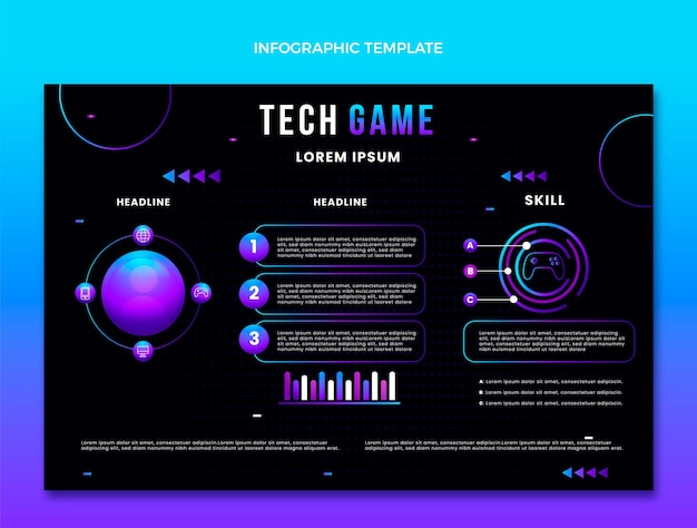 Gradient Abstract Technology Infographic – Free Stock Photo, Download for Free