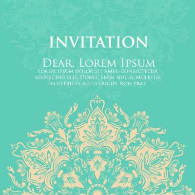 Wedding Invitation and Announcement Card in Elegant Arabian Style – Free Stock Photo for Download