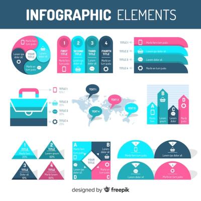 Flat Infographic Elements Collection – Free Download