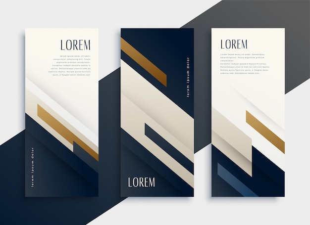 Modern Business Vertical Banner Cards Set – Free Download