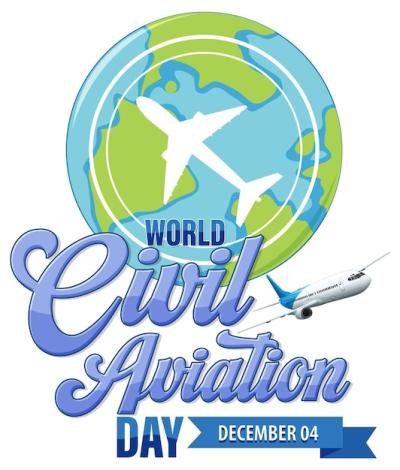 World Civil Aviation Vector Template for Poster or Banner Design – Free Download