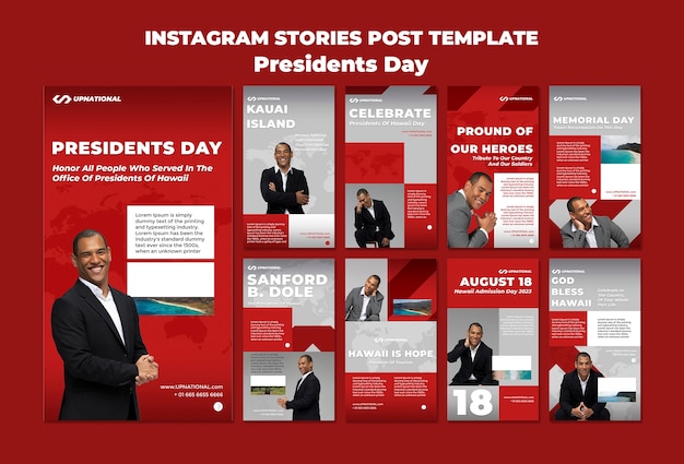 Gradient Presidents Day Template for Free Download