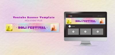 Gradient Holi Festival Template – Free Download