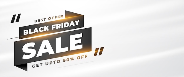 Black Friday Holiday Sale Offer Banner with Shiny Light Effect – Free Download