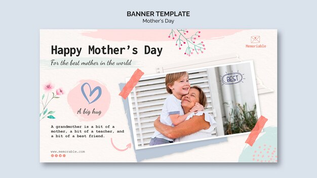 Mothers Day Celebration Horizontal Banner Template – Free Stock Photo Download