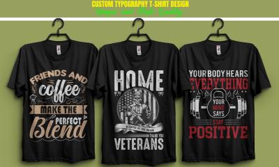 I Will Create Custom Typography T-Shirts and Graphic T-Shirt Designs