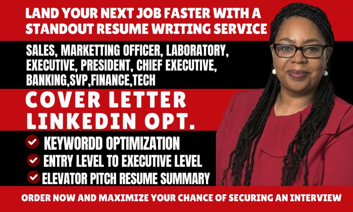 I Will Write Sales, Marketing, Director, and Executive Resumes