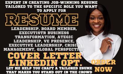 I Will Provide Professional Resume Services for Directors, Executives, and Board Members