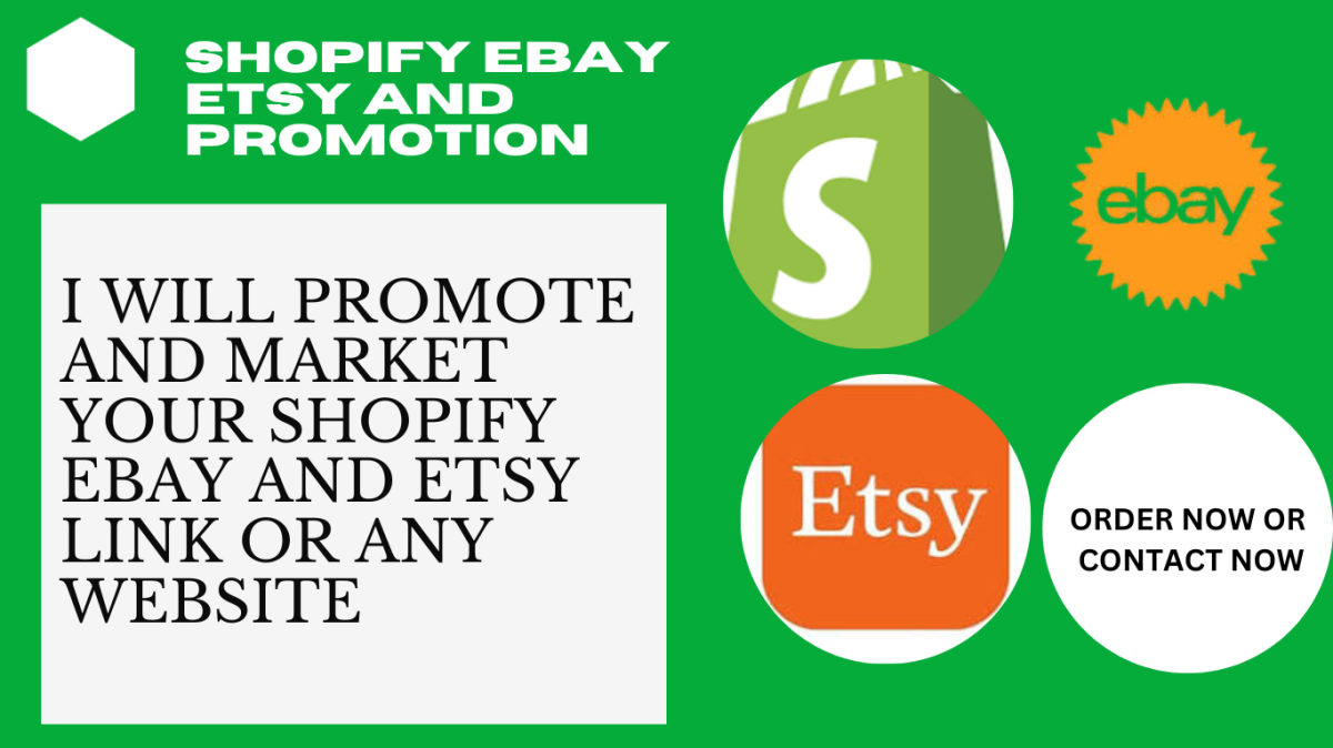 I Will Effectively Promote Your Shopify, eBay, Etsy Link, or Any Website to Boost Sales