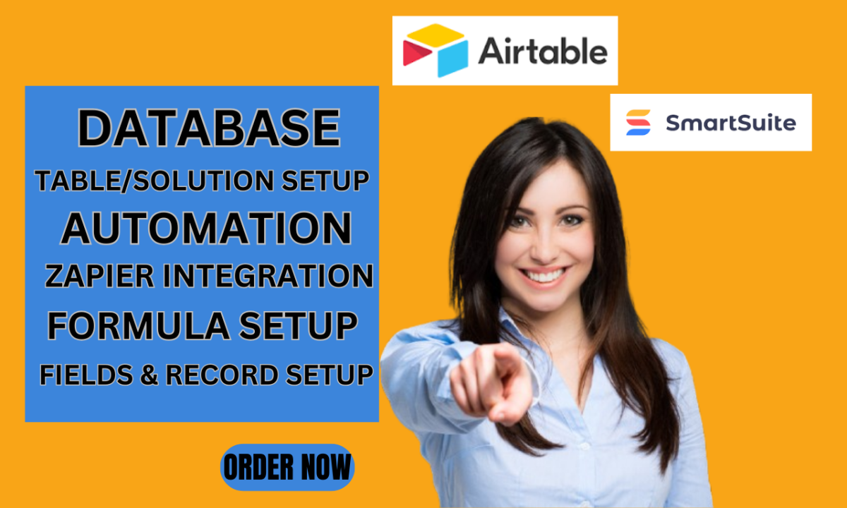 I Will Set Up Airtable, SmartSuite, SmartSheet, Airtable Database, and Asana