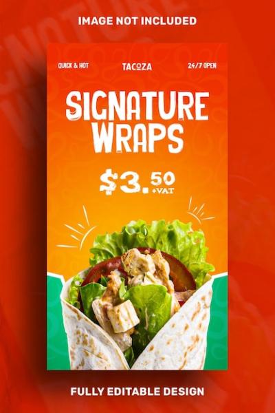 Wraps Food Instagram Story Template – Free Download