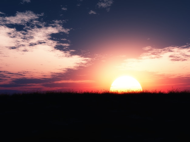 Stunning Sunset Landscape – Free Stock Photo for Download