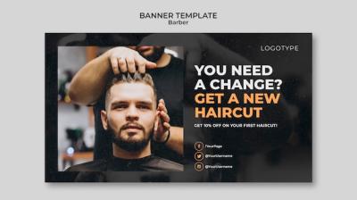 Barber Shop Banner Template – Free Download