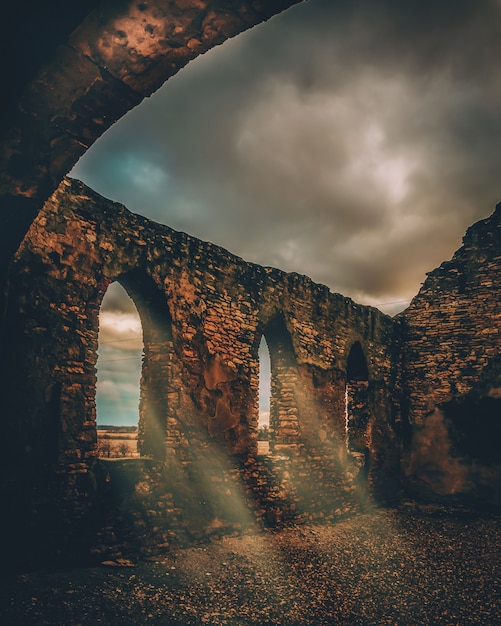 Stunning Vertical Shot of a Stone Medieval Viaduct – Free Download