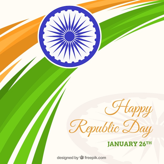 Flat India Republic Day Background – Free Download, Free Stock Photo