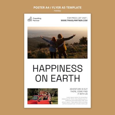 Vertical Poster Template for Outdoor Adventure and Travel – Free Download