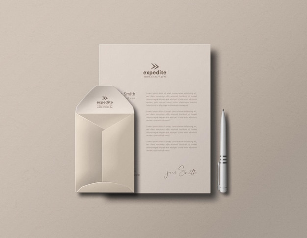 Minimal Stationery Set Mockup – Free Download