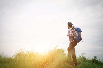 Young Hipster Man Outdoor with Backpack – Free Stock Photo for Download