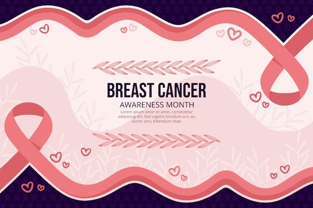 Hand Drawn Breast Cancer Awareness Month Background – Free Download