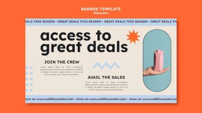 Discount Banner Template – Free Stock Photo for Download