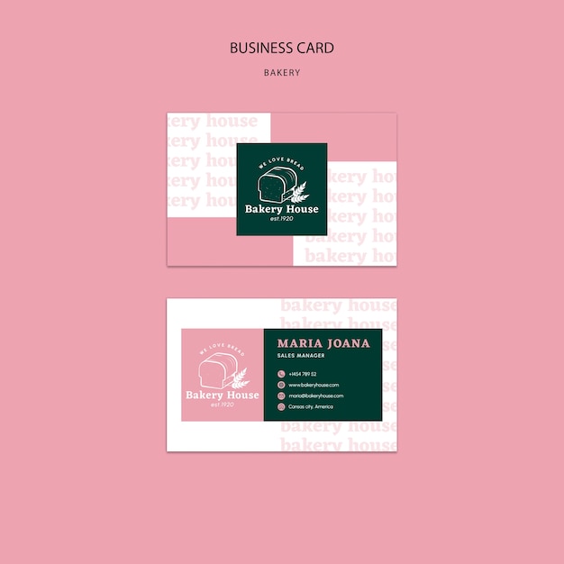 Baked Goods Business Card Template – Free Download